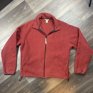 Woolrich Men’s Size Large Red Full Zip Fleece Jacket